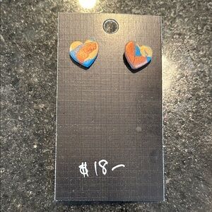 Heart-Shaped Multicolor Earrings